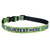 Personalized Lime Argyle Dog Collar