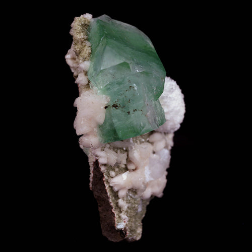 Pesudo Green Apophyllite with Mordenite Stilbite Natural Mineral Specimen  # B 4603