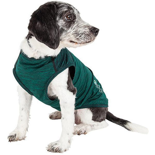 Pet Life ® Active 'Aero-Pawlse' Quick-Dry and 4-Way-Stretch Yoga Fitness Dog T-Shirt Tank Top