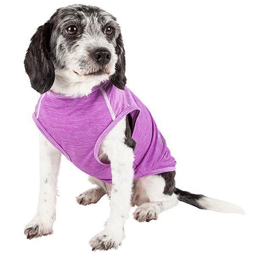 Pet Life ® Active 'Aero-Pawlse' Quick-Dry and 4-Way-Stretch Yoga Fitness Dog T-Shirt Tank Top