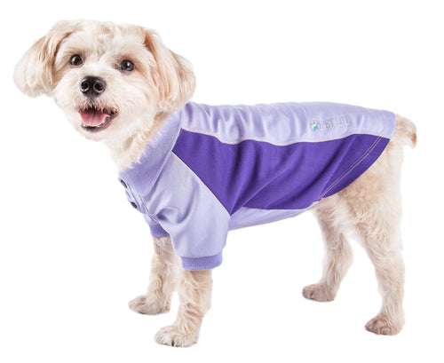 Pet Life ® Active 'Barko Pawlo' Relax-Stretch Quick-Drying Performance Dog Polo T-Shirt