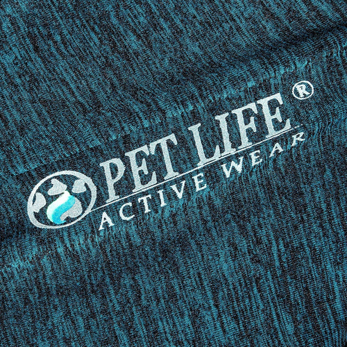 Pet Life ® Active 'Chewitt Wagassy' 4-Way-Stretch Yoga Fitness Long-Sleeve Dog T-Shirt