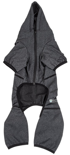 Pet Life ® Active 'Pawsterity' Mediumweight 4-Way-Stretch Yoga Fitness Dog Tracksuit Hoodie