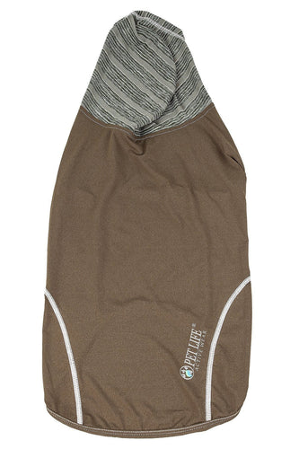 Pet Life ® Active 'Pull-Rover' 4-Way Stretch Sleeveless Fitness Yoga Dog T-Shirt Hoodie