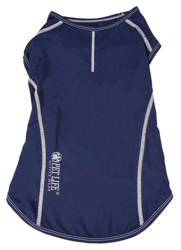 Pet Life ®  Active 'Racerbark' 4-Way-Stretch Yoga Fitness Dog T-Shirt Tank Top