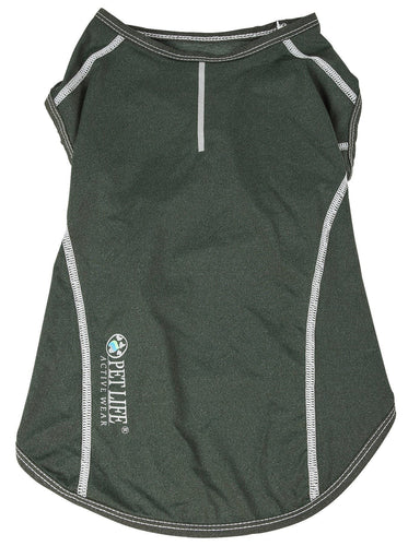 Pet Life ®  Active 'Racerbark' 4-Way-Stretch Yoga Fitness Dog T-Shirt Tank Top