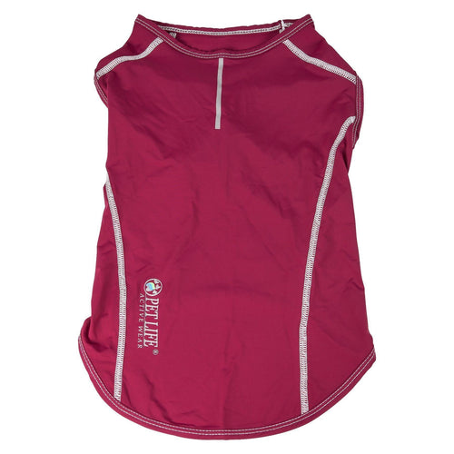 Pet Life ®  Active 'Racerbark' 4-Way-Stretch Yoga Fitness Dog T-Shirt Tank Top