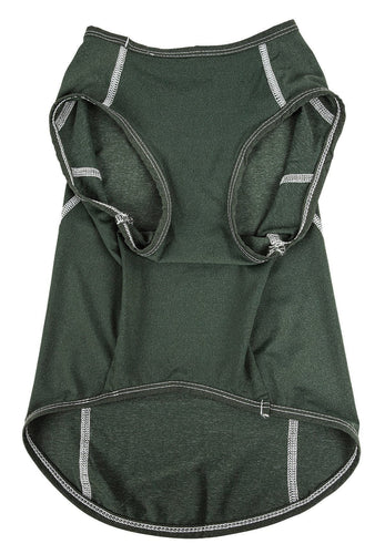 Pet Life ®  Active 'Racerbark' 4-Way-Stretch Yoga Fitness Dog T-Shirt Tank Top