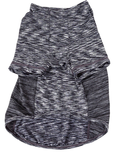 Pet Life ® Active 'Warf Speed' Heathered Ultra-Stretch Yoga Fitness Dog T-Shirt