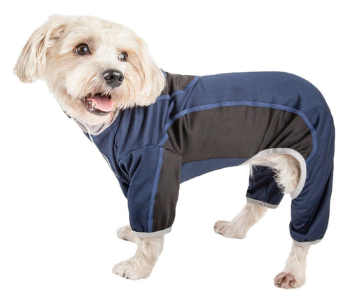 Pet Life ® Active 'Warm-Pup' Stretchy and Quick-Drying Fitness Dog Yoga Warm-Up Tracksuit