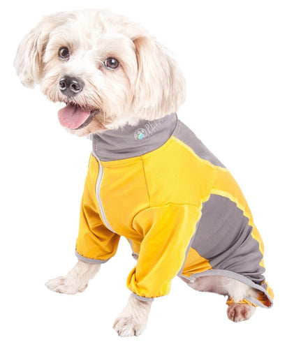 Pet Life ® Active 'Warm-Pup' Stretchy and Quick-Drying Fitness Dog Yoga Warm-Up Tracksuit