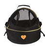 Pet Life ®  'Air-Venture' Dual-Zip Airline Approved Panoramic Circular Travel Pet Dog Carrier