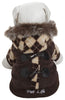 Pet Life ® 'Aygyle Style' 3M Insulated Designer Patterned Suede Dog Coat w/ Removable Hood