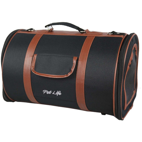 Pet Life ® 'Bark Avenue' Cylindrical Airline Approved Fashion Designer Posh Pet Dog Carrier