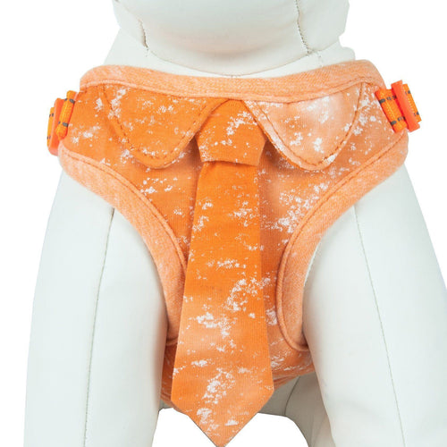 Pet Life ®  'Bonatied' Mesh Reversed Adjustable Fashion Dog Harness W/ Designer Neck Tie