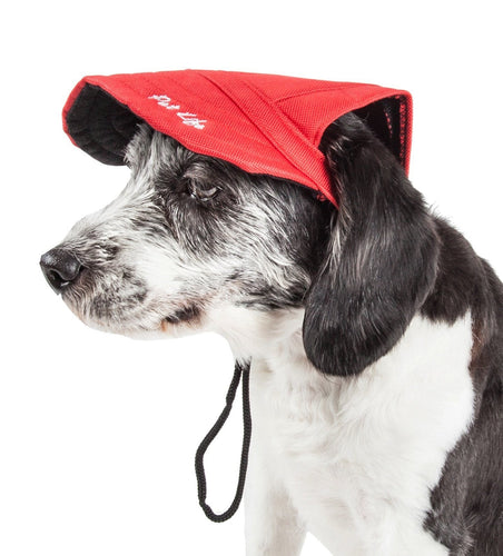 Pet Life ®  'Cap-Tivating' UV Protectant Adjustable Fashion Dog Hat Cap