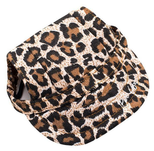 Pet Life ®  'Cheetah Bonita' Cheetah Patterned Uv Protectant Adjustable Fashion Dog Hat Cap