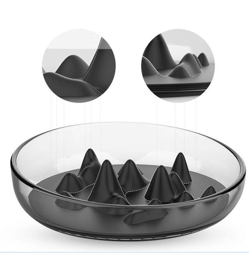 Pet Life ® 'Cirlicue' Mountain Shaped Modern Slow Feeding Pet Bowl