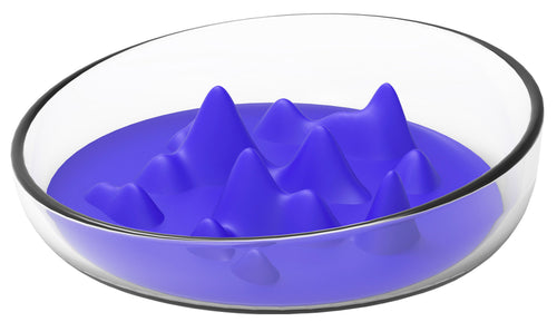 Pet Life ® 'Cirlicue' Mountain Shaped Modern Slow Feeding Pet Bowl