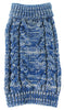 Pet Life ® Classical 'True Blue' Heavy Cable Knitted Ribbed Fashion Dog Sweater