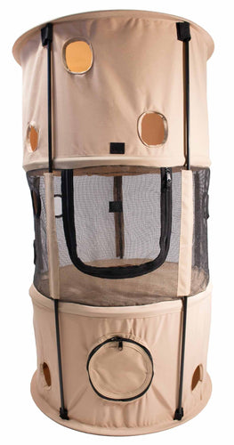 Pet Life ® 'Climber-Tree' Play-Active Travel Collapsible Lightweight Kitty Cat Tree House Lounger