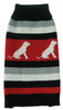 Pet Life ® Dog Patterned Fashion Striped Ribbed Turtle Neck Dog Sweater