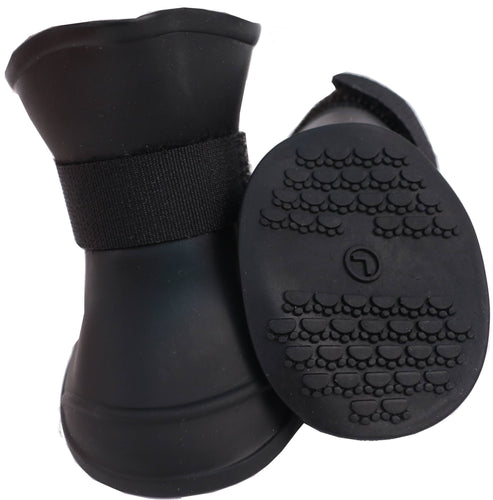 Pet Life ® Elastic Protective Multi-Usage All-Terrain Rubberized Dog Shoes - Set of 4