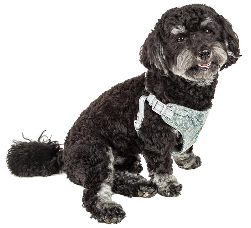 Pet Life ®  'Fidomite' Mesh Reversed  and Adjustable Fashion Dog Harness W/ Designer Bowtie