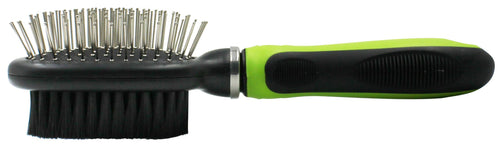 Pet Life ® Flex Series 2-in-1 Dual-Sided Pin and Bristle Grooming Pet Brush