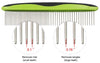 Pet Life ® Grip Ease' Wide and Narrow Tooth Grooming Pet Comb