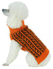 Pet Life ® 'Harmonious' Dual Color Weaved Heavy Cable Knitted Fashion Designer Dog Sweater
