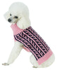 Pet Life ® 'Harmonious' Dual Color Weaved Heavy Cable Knitted Fashion Designer Dog Sweater