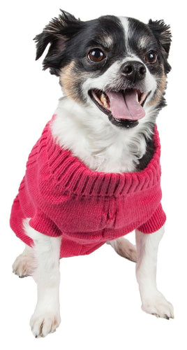 Pet Life ® Heavy Cotton Rib-Collared Fashion Dog Sweater