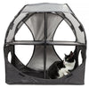 Pet Life ® 'Kitty-Play' Collapsible Travel Interactive Kitty Cat Tree Maze House Lounger Tunnel Lounge