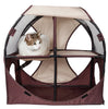 Pet Life ® 'Kitty-Play' Collapsible Travel Interactive Kitty Cat Tree Maze House Lounger Tunnel Lounge