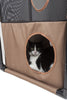 Pet Life ® 'Kitty-Square' Collapsible Travel Interactive Kitty Cat Tree Maze House Lounger Tunnel Lounge