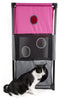 Pet Life ® 'Kitty-Square' Collapsible Travel Interactive Kitty Cat Tree Maze House Lounger Tunnel Lounge