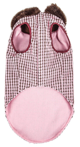 Pet Life ®  Luxe 'Beautifur' Box-Stitched Elegant Designer Mink Fur Dog Coat