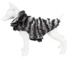 Pet Life ®  Luxe 'Chauffurry' Zebra Patterned Designer Mink Fur Dog Coat