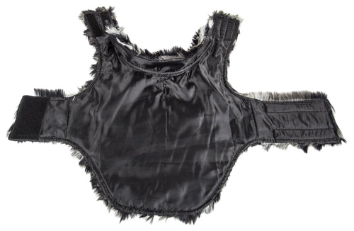 Pet Life ®  Luxe 'Chauffurry' Zebra Patterned Designer Mink Fur Dog Coat