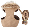 Pet Life ® Luxe 'Furracious' 2-In-1 Adjustable Dog Harness and Leash with Detachable Fur Collar