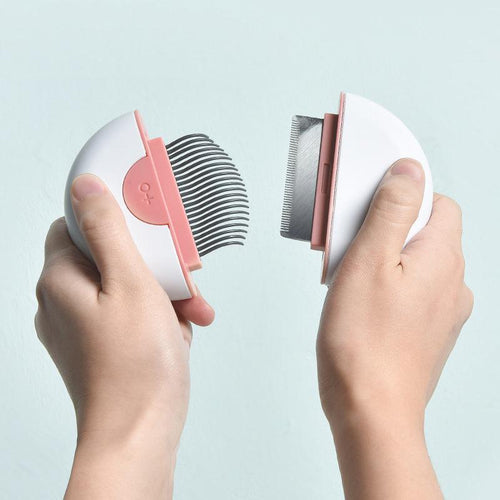 Pet Life ® 'LYNX' 2-in-1 Travel Connecting Grooming Pet Comb and Deshedder