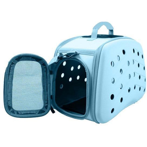 Pet Life ® 'Narrow Shelled' Perforated Lightweight Collapsible Military Grade Fashion Designer Travel Pet Dog Carrier Crate