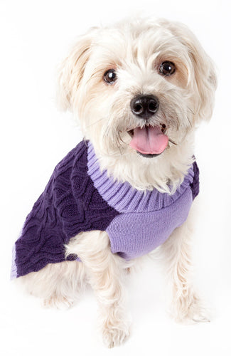 Pet Life ® Oval Weaved Heavy Knitted Fashion Designer Dog Sweater