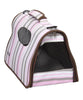 Pet Life ® Paw Patterned Airline Approved Zippered Folding Collapsible Travel Pet Dog Carrier