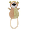 Pet Life ® 'Huggabear' Natural Jute Squeaking and Tug Plush Dog Toy