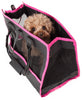 Pet Life ® 'Posh Paw' Elegant Leatherette Designer Fashion Travel Pet Dog Carrier Tote