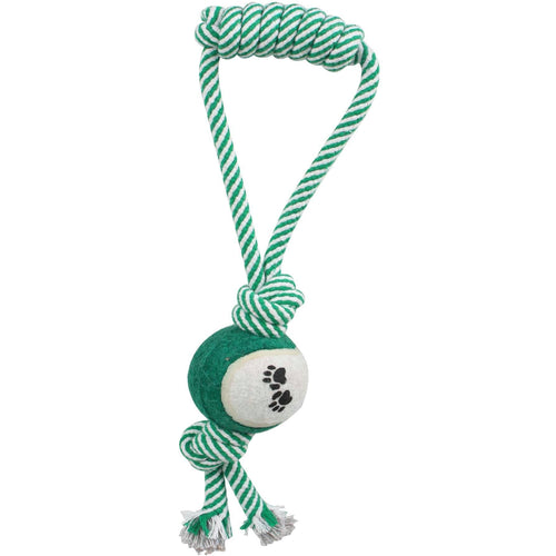 Pet Life ® 'Pull Away' All Natural Jute Rope and Tennis Ball Dog Toy