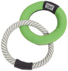 Pet Life ® 'Ring Toss' Dual-Connecting Jute Rope and Floating Ring Dog Toy
