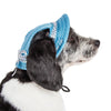 Pet Life ®  'Sea Spot Sun' UV Protectant Adjustable Fashion Mesh Brimmed Dog Hat Cap